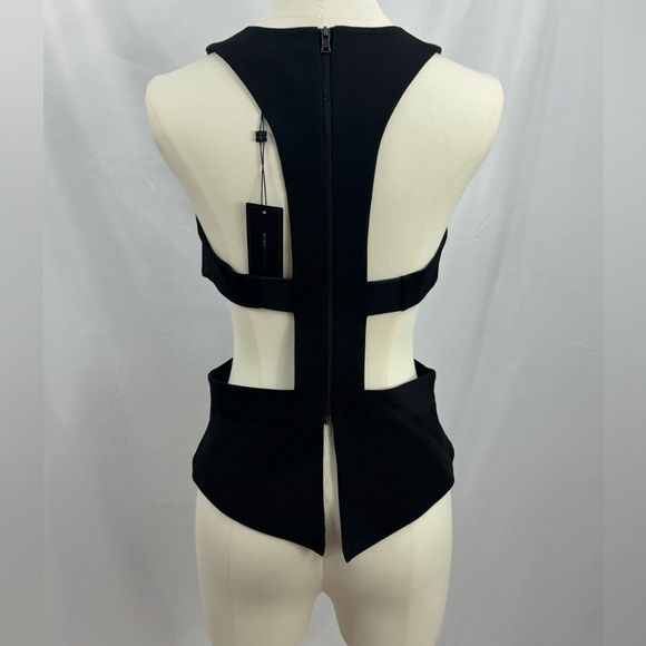 BCBG MaxAzria EVEE Black Cutout Sleeveless Top Size Small  NWT - Picture 6 of 14